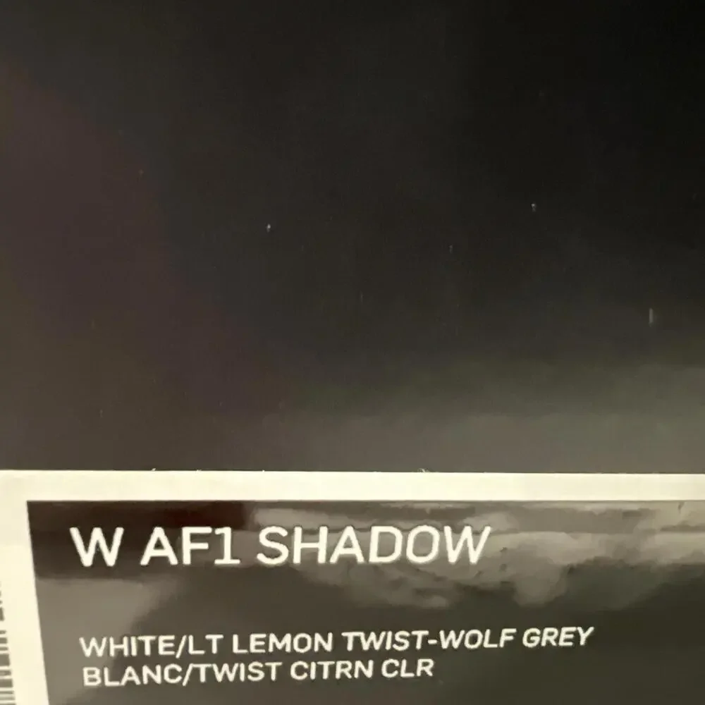 $134 Women Nike Air Force 1 Shadow Shoes White/Lemon/Wolf Grey FB7582 Size 9.5 - Picture 10 of 12